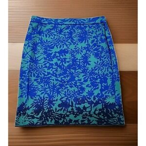 Peruvian Connection Haya Turquoise Jacquard Pencil Skirt XL NWT Peru